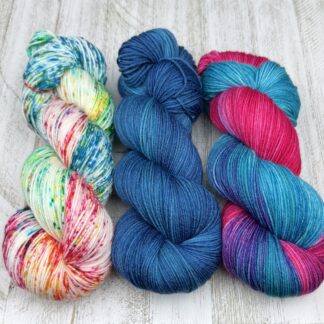 Sprinkle of Humor; Oh the Drama; and Sappy Romance | ALC Yarn Club YARN ONLY | Squishy DK #3 Weight | April 2025 Movie Night Theme